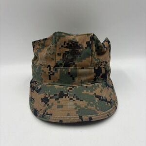 SEKRI USMC MARPAT Woodland Digital Camo Utility Cover Hat Cap Small Green Tan